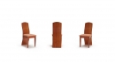 Designová židle,  opěra střední plná výška 98cm, masiv, dýha indická jabloň (tineo), sedák látka teflon světlá, rozměr 43x37cm, výška sedáku 46cm 