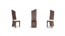 Designová židle,  opěra vysoká odskákaná výška 118cm, masiv, dýha wenge , sedák látka bílá, rozměr 43x37cm, výška sedáku 46cm 
