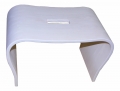 Designová stolička ohýbaná, podýhovaná, dezén borovice bíle mořená, rozměr 45x25x28cm 